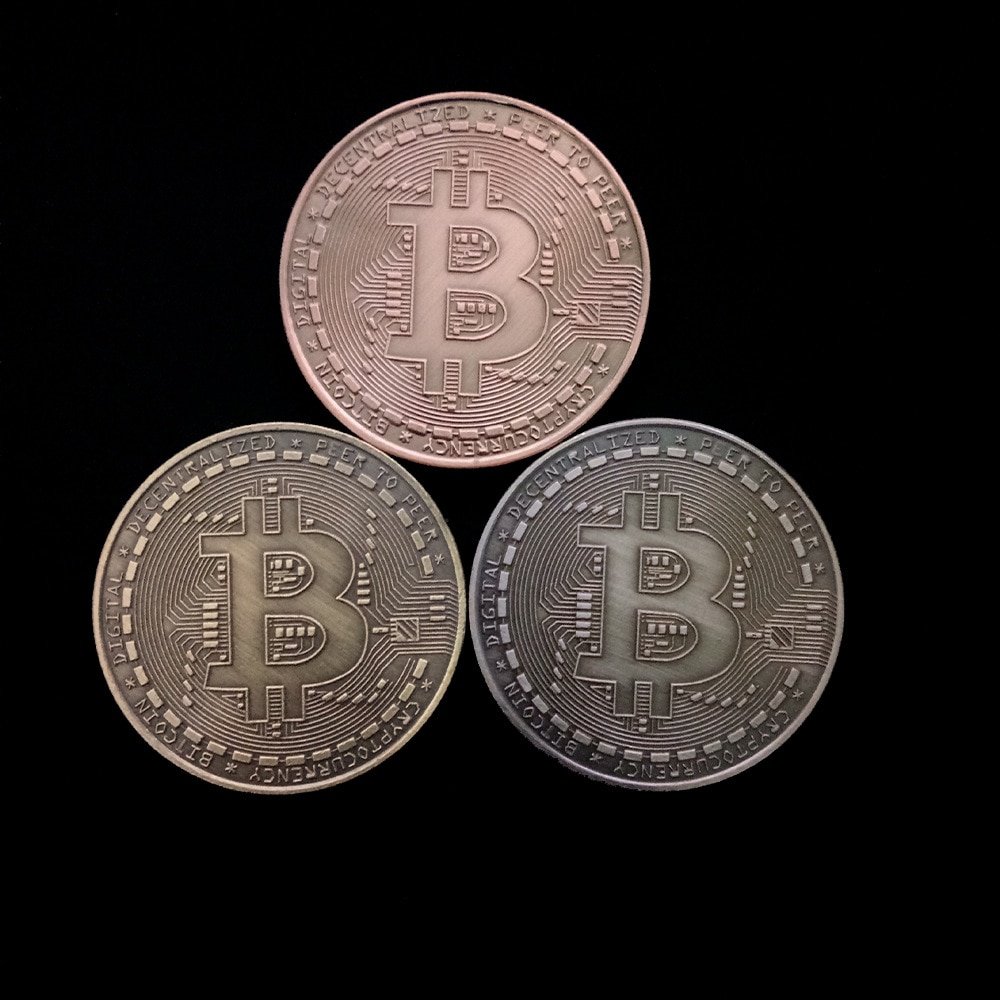 2020 Gold Plated Bitcoin Coin Collectible Art Collection Gift Physical